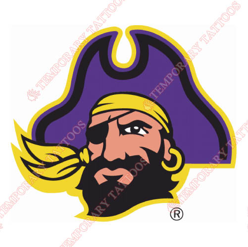 East Carolina Pirates Customize Temporary Tattoos Stickers NO.4302